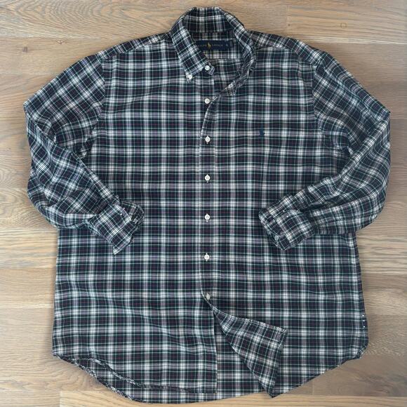 VTG 90s Ralph Lauren Classic Fit Button Down Shirt Pony Logo Mens Size XL - Picture 1 of 7